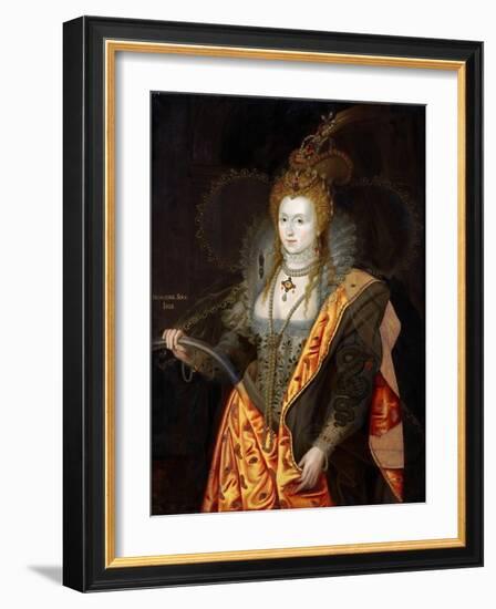 Portrait of Elizabeth I of England, in Ballet Costume as Iris-George Peter Alexander Healy-Framed Giclee Print