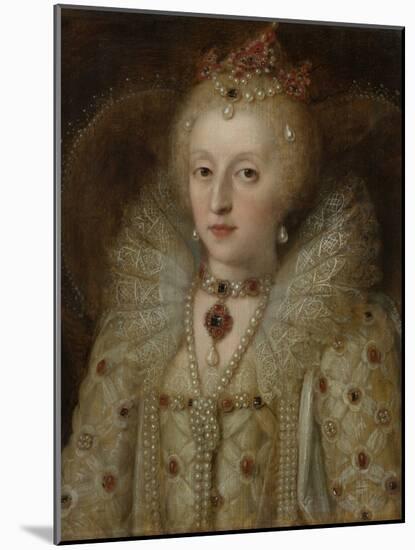 Portrait of Elizabeth I, Queen of England, C. 1550-99-null-Mounted Art Print