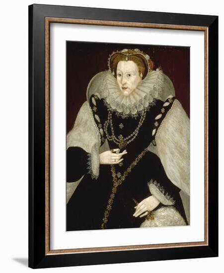 Portrait of Elizabeth I-Georg Gower-Framed Giclee Print