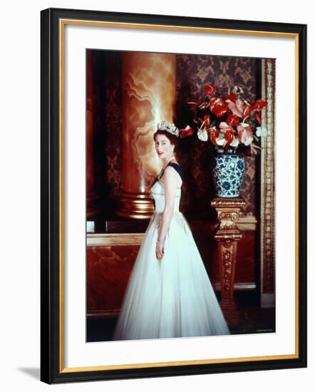 Portrait of Elizabeth II, Born 21 April 1926-Cecil Beaton-Framed Photographic Print