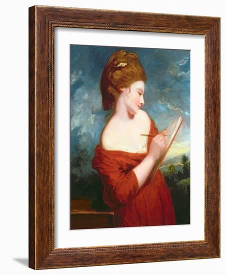 Portrait of Elizabeth Johnson, C.1780-Sir Joshua Reynolds-Framed Giclee Print