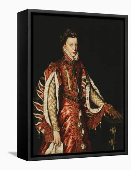 Portrait of Elizabeth of Valois, Queen of Spain-Antonis Mor-Framed Premier Image Canvas