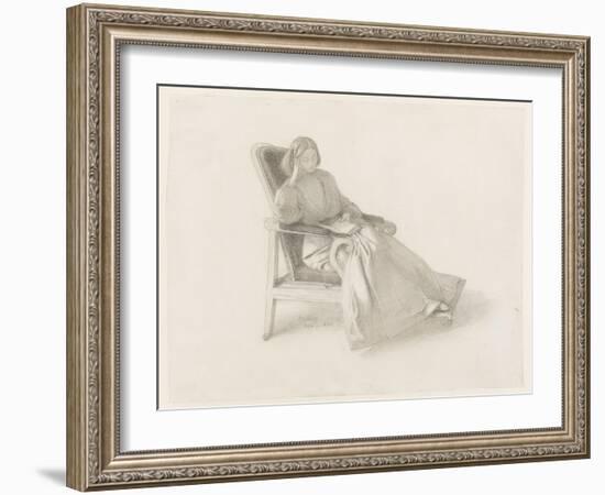 Portrait of Elizabeth Siddal, 1854-Dante Gabriel Rossetti-Framed Giclee Print