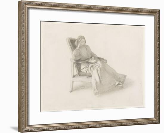 Portrait of Elizabeth Siddal, 1854-Dante Gabriel Rossetti-Framed Giclee Print