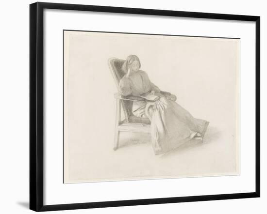 Portrait of Elizabeth Siddal, 1854-Dante Gabriel Rossetti-Framed Giclee Print