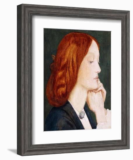 Portrait of Elizabeth Siddal, in Profile to the Right-Dante Gabriel Rossetti-Framed Giclee Print