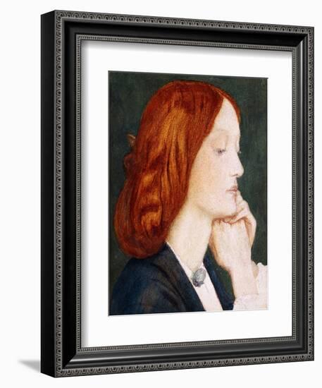 Portrait of Elizabeth Siddal, in Profile to the Right-Dante Gabriel Rossetti-Framed Giclee Print