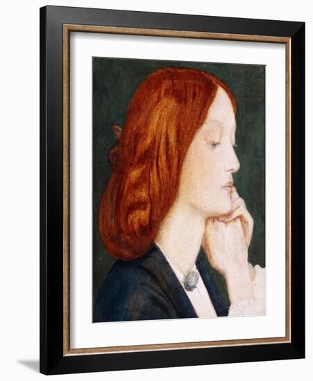 Portrait of Elizabeth Siddal, in Profile to the Right-Dante Gabriel Rossetti-Framed Giclee Print