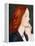 Portrait of Elizabeth Siddal, in Profile to the Right-Dante Gabriel Rossetti-Framed Premier Image Canvas