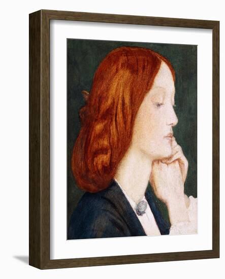 Portrait of Elizabeth Siddal, in Profile to the Right-Dante Gabriel Rossetti-Framed Giclee Print