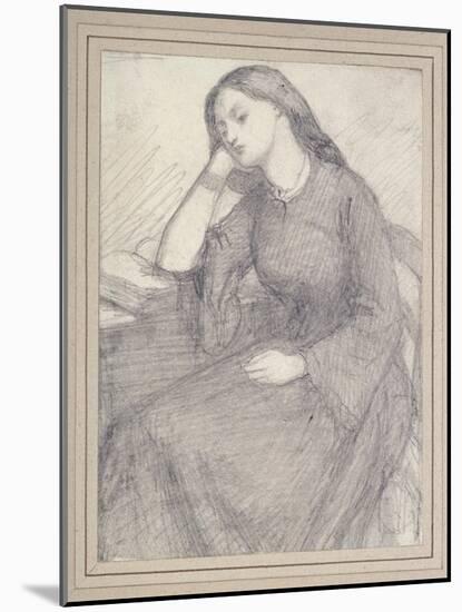 Portrait of Elizabeth Siddal, Seated-Dante Gabriel Charles Rossetti-Mounted Giclee Print