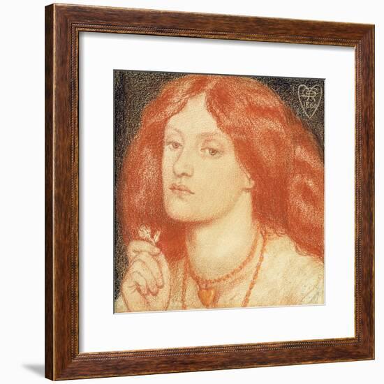 Portrait of Elizabeth Siddal-Dante Gabriel Rossetti-Framed Giclee Print