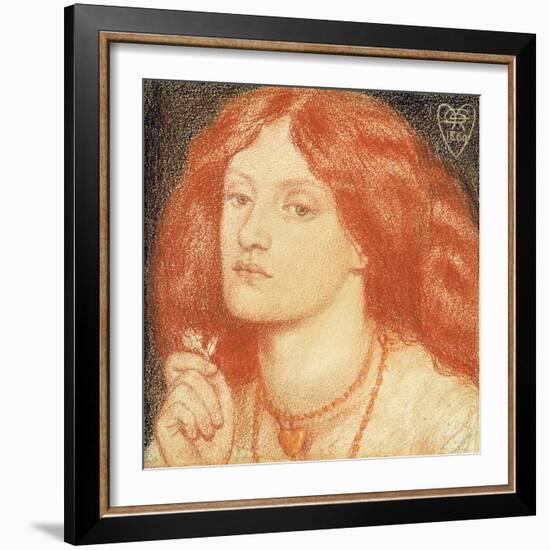 Portrait of Elizabeth Siddal-Dante Gabriel Rossetti-Framed Giclee Print