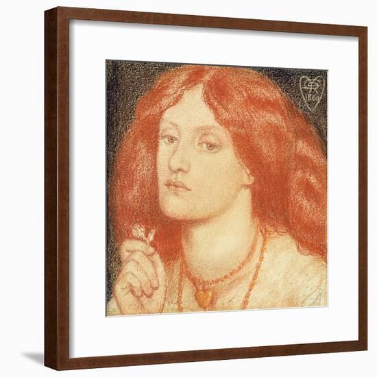 Portrait of Elizabeth Siddal-Dante Gabriel Rossetti-Framed Giclee Print