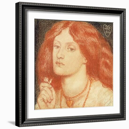 Portrait of Elizabeth Siddal-Dante Gabriel Rossetti-Framed Giclee Print