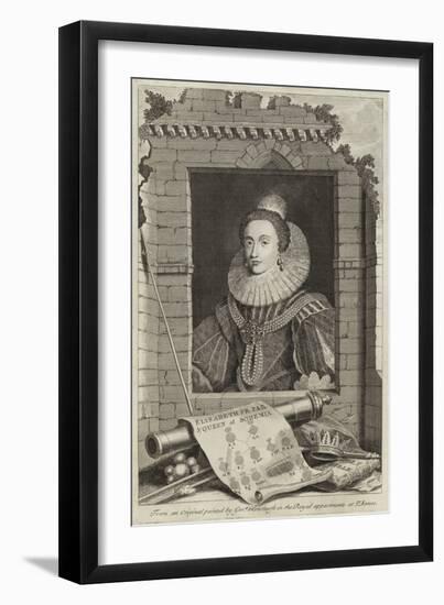 Portrait of Elizabeth Stuart, Queen of Bohemia-Gerrit van Honthorst-Framed Giclee Print