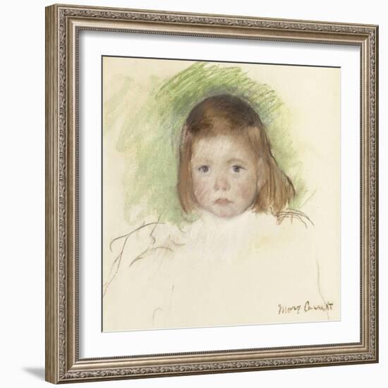 Portrait of Ellen Mary Cassatt (Pastel on Paper Mounted on Paperboard. 36.2 X 35.9Cm.)-Mary Cassatt-Framed Giclee Print