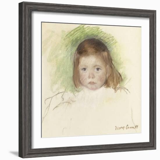 Portrait of Ellen Mary Cassatt (Pastel on Paper Mounted on Paperboard. 36.2 X 35.9Cm.)-Mary Cassatt-Framed Giclee Print