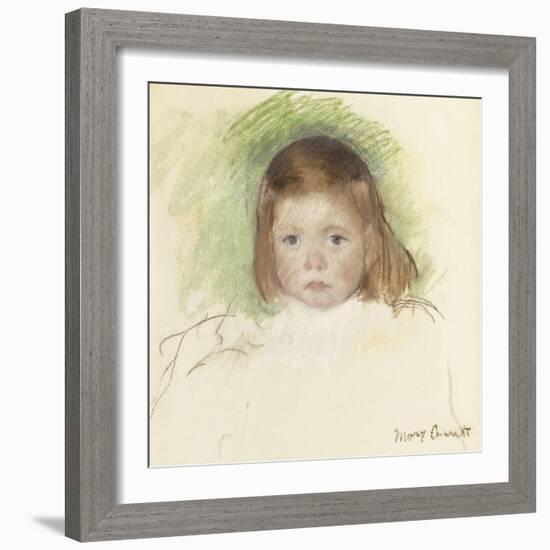 Portrait of Ellen Mary Cassatt (Pastel on Paper Mounted on Paperboard. 36.2 X 35.9Cm.)-Mary Cassatt-Framed Giclee Print