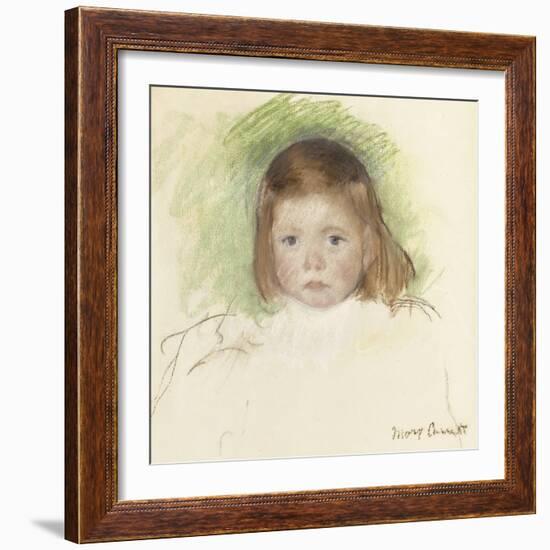 Portrait of Ellen Mary Cassatt (Pastel on Paper Mounted on Paperboard. 36.2 X 35.9Cm.)-Mary Cassatt-Framed Giclee Print