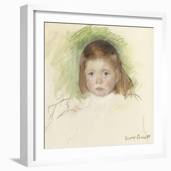 Portrait of Ellen Mary Cassatt (Pastel on Paper Mounted on Paperboard. 36.2 X 35.9Cm.)-Mary Cassatt-Framed Giclee Print