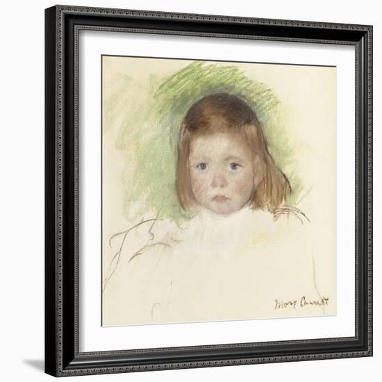 Portrait of Ellen Mary Cassatt (Pastel on Paper Mounted on Paperboard. 36.2 X 35.9Cm.)-Mary Cassatt-Framed Giclee Print