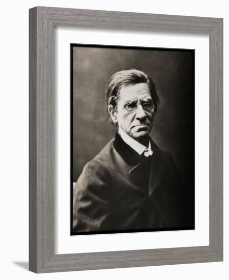 Portrait of Emile Littre (1801-1881), French lexicographer and philosopher-French Photographer-Framed Giclee Print