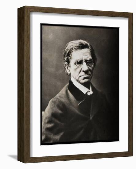 Portrait of Emile Littre (1801-1881), French lexicographer and philosopher-French Photographer-Framed Giclee Print