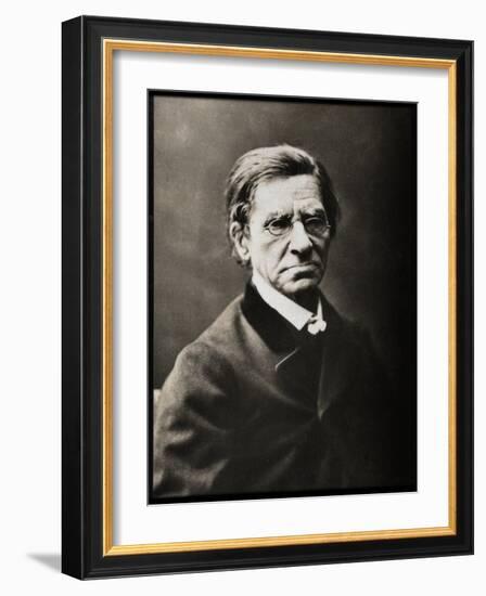 Portrait of Emile Littre (1801-1881), French lexicographer and philosopher-French Photographer-Framed Giclee Print