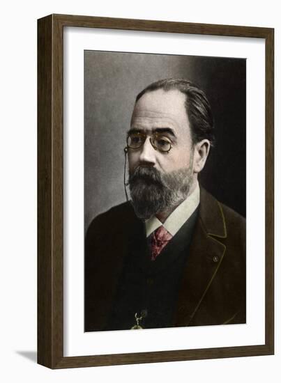 Portrait of Emile Zola (1840-1902) French writer-French Photographer-Framed Giclee Print