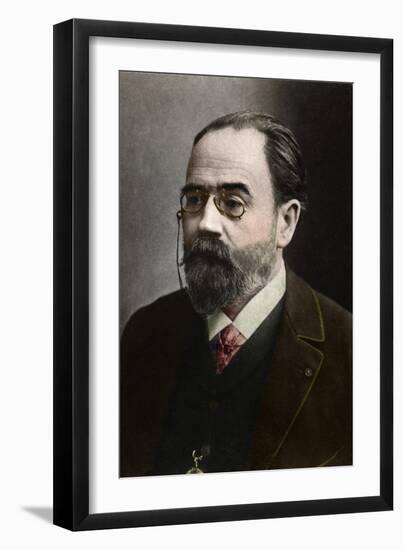 Portrait of Emile Zola (1840-1902) French writer-French Photographer-Framed Giclee Print