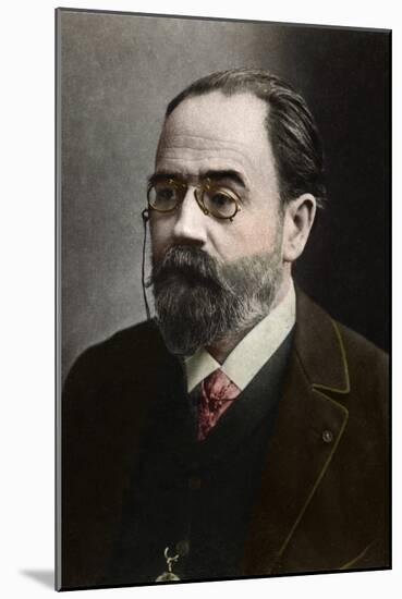 Portrait of Emile Zola (1840-1902) French writer-French Photographer-Mounted Giclee Print