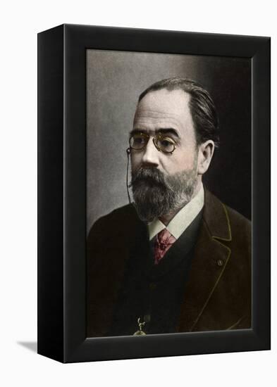 Portrait of Emile Zola (1840-1902) French writer-French Photographer-Framed Premier Image Canvas