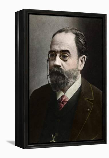 Portrait of Emile Zola (1840-1902) French writer-French Photographer-Framed Premier Image Canvas