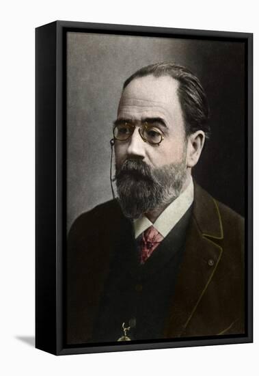 Portrait of Emile Zola (1840-1902) French writer-French Photographer-Framed Premier Image Canvas