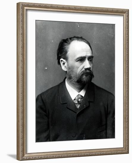 Portrait of Emile Zola (1840-1902)-Paul Nadar-Framed Photographic Print