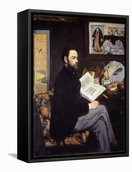 Portrait of Emile Zola - 1868, Oil on Canvas-Edouard Manet-Framed Premier Image Canvas