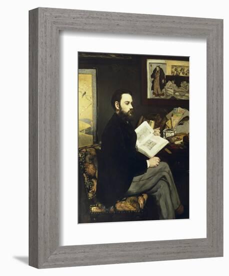 Portrait of Emile Zola-Edouard Manet-Framed Art Print