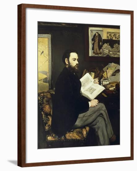 Portrait of Emile Zola-Edouard Manet-Framed Art Print