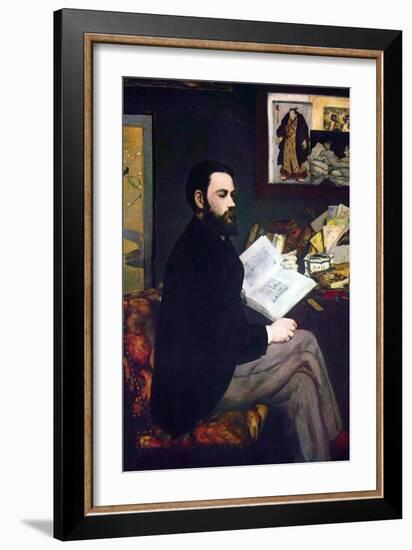 Portrait of Emile Zola-Edouard Manet-Framed Art Print