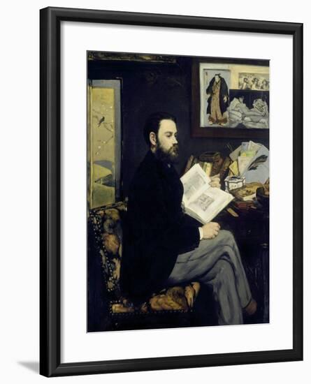 Portrait of Emile Zola-Edouard Manet-Framed Giclee Print