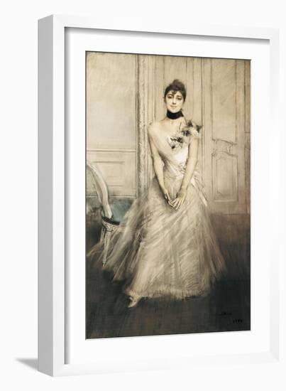 Portrait of Emiliana Concha De Ossa-Giovanni Boldini-Framed Art Print