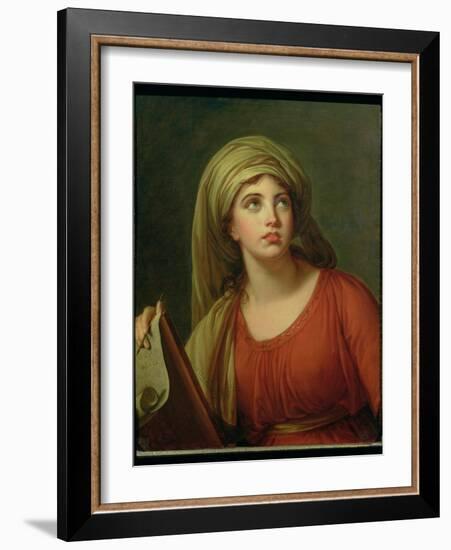 Portrait of Emma Hart (C.1765-1815) Later Lady Hamilton, as a Sibyl, C.1792-Elisabeth Louise Vigee-LeBrun-Framed Giclee Print