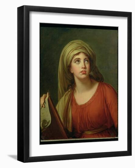 Portrait of Emma Hart (C.1765-1815) Later Lady Hamilton, as a Sibyl, C.1792-Elisabeth Louise Vigee-LeBrun-Framed Giclee Print