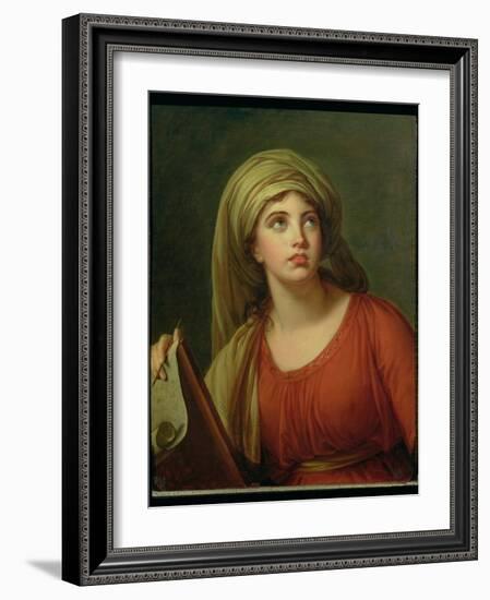 Portrait of Emma Hart (C.1765-1815) Later Lady Hamilton, as a Sibyl, C.1792-Elisabeth Louise Vigee-LeBrun-Framed Giclee Print