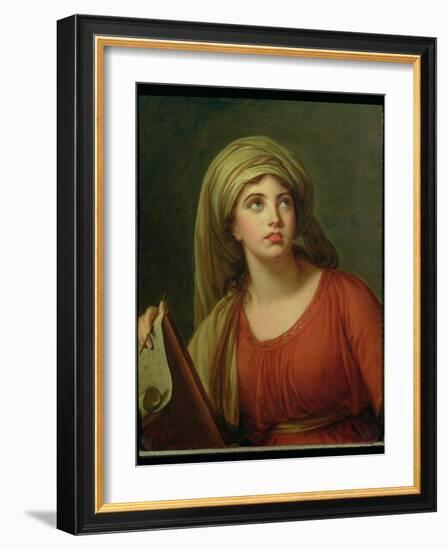 Portrait of Emma Hart (C.1765-1815) Later Lady Hamilton, as a Sibyl, C.1792-Elisabeth Louise Vigee-LeBrun-Framed Giclee Print