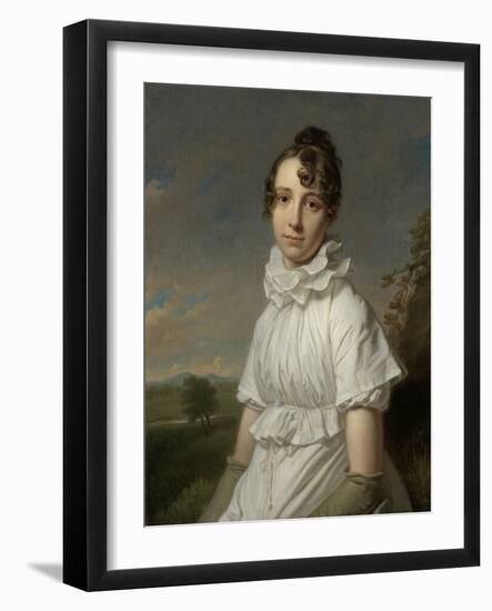 Portrait of Emma Jane Hodges-Charles Howard Hodges-Framed Art Print