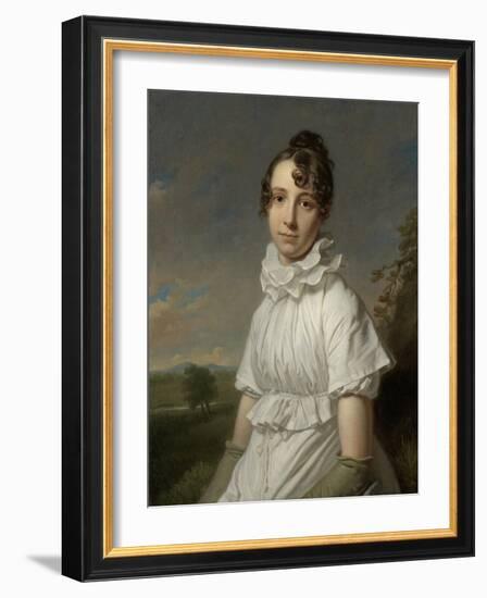 Portrait of Emma Jane Hodges-Charles Howard Hodges-Framed Art Print