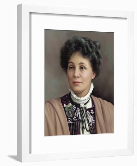 Portrait of Emmeline Pankhurst-null-Framed Giclee Print