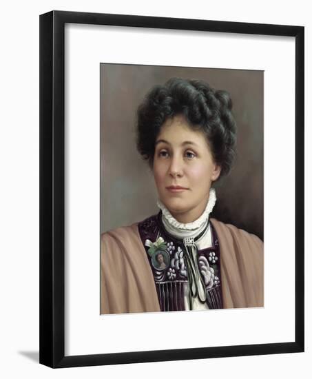 Portrait of Emmeline Pankhurst-null-Framed Giclee Print